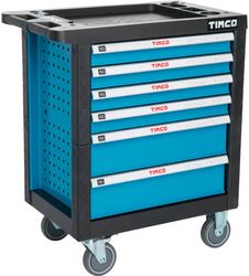 Timco 6 ltk 220-osainen työkaluvaunu työkaluilla, sininen